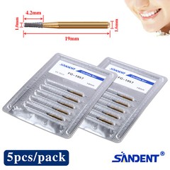 5 Pcs/Box Dental FG-1957 High Speed Tungsten Steel Carbide Crown Cutting Burs DL