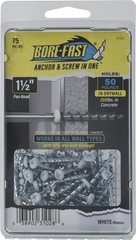 Borefast Drywall Anchors, Holds 50 Pounds in Drywall and 200 Pounds in Concre…