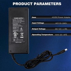 UL Listed 12V 8A Power Supply Adapter,96W AC 100-240V to DC 12V 8A Transforme…