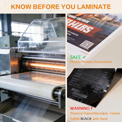 1.5 Mil Thermal Laminating Film Roll,25″ X 250′ 2 Pack for Laminator | Clear Glo
