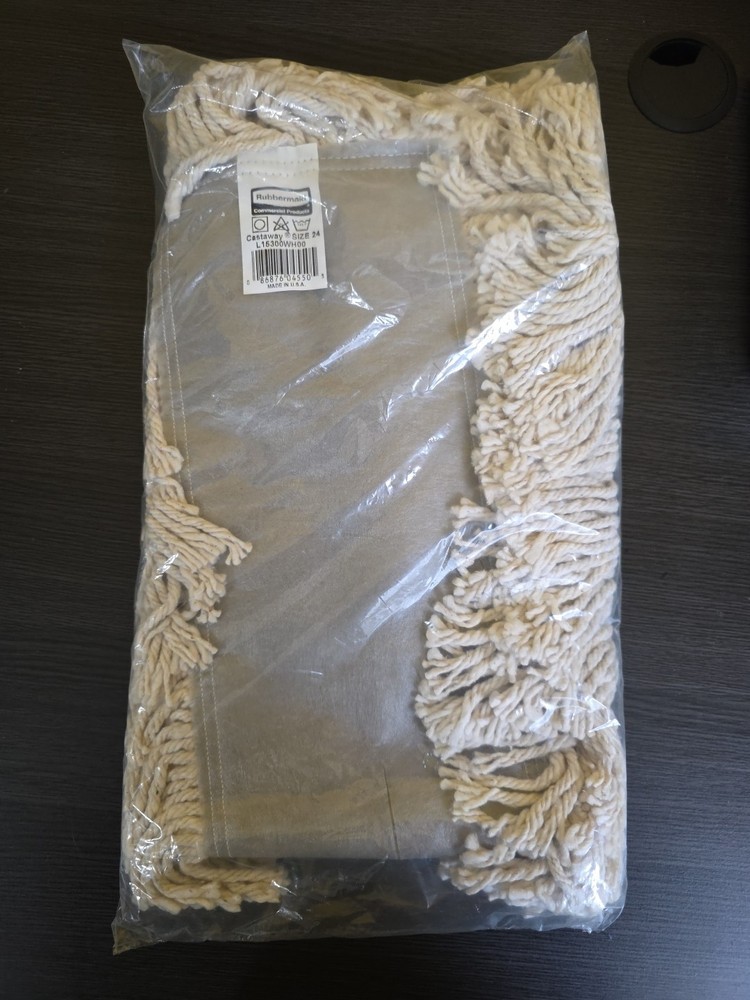New RUBBERMAID COMMERCIAL PRODUCTS L15300WH00 Dust Mop Head, Size 24 Free Ship