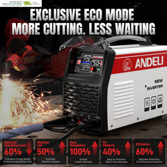 Non-Touch Pilot Arc&High-Frequency Plasma Cutting Machine，3/4 Inch Clean Cut，4.0