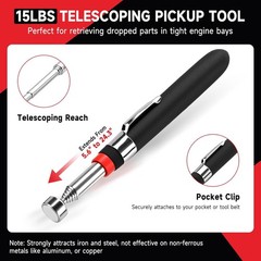 2 Magnetic Tool Mats & 1 Magnetic Parts Trays & 15 lb Telescoping Pickup Pen A++