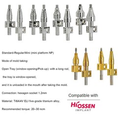 Dental Ti Abutment Healing Straight ZEST Locator Osstem Hiossen ET Lab Analog