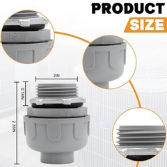 1 inch Liquid Tight Connector PVC Flexible Conduit Connector,Straight 180 Deg…