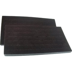 NEW 2 Jewelry 72 Slot Ring Foam Display Insert Pad black