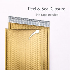 Matte Metallic Gold Poly Bubble Mailers #2 8.5×12 Padded 25 50 100 200