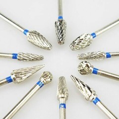 Dental Lab Polishing Bur Drills Tungsten Steel Carbide Burs Burrs 2.35MM 6 Types