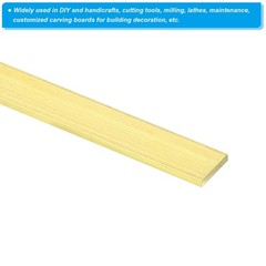 5/64×3/8×12″ H59 Brass Flat Bar, Solid Rectangle Mill Stock, Brass