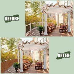 Bamboo Screen Fencing 4FT x 16.4FT Natural Reed Screen Panels for Garden Fence