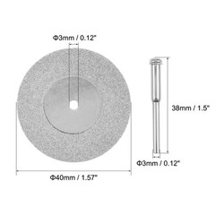 20Pcs 40mm Diamond Cutting Wheels Cut Off Wheel with Mandrels for Rotary Tool