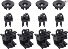 4-Pack Hood Rod Holder and Opener Stay Clip for Accord, Odyssey, Pilot – Black