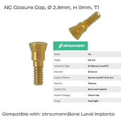 US Dental Healing Abutment Closure Screw For Straumann B0ne Level NC/RC Implant