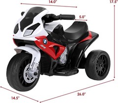 Costzon Kids Electric Ride on Motorcycle, Licensed BMW 6V Battery Powered Toy w/