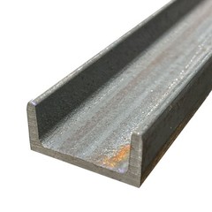 2″ x 1″ x 1/8″ x 36″, A36 Steel Channel, Hot Rolled