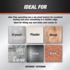 Dap Alex Plus Interior/Exterior Wall Repair Spackling 16 fl oz Tub – DAP 18749