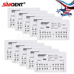 10Packs Dental Orthodontic Brackets Metal Braces Standard MBT 022 Hooks 3-4-5