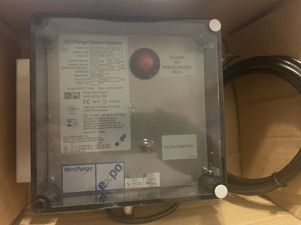 EXPO 07 1ZCF/NM/PO/D712 MINIPURGE CONTROL SYSTEM New