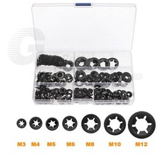 340x Clamp Washer Retaining Ring Lock Fastener Combination Kit Quick Lock Washer