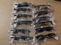 ASSORTED BOX OF SUNGLASSES SUN GLASSES SET OF 12 GLASS COLORED SMALL LENS