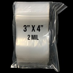 1000 3″ x 4″ Clear Reclosable Zip Seal Bag Plastic 2 Mil Lock Bags Jewelry