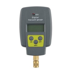 TEST PRODUCTS INTL. 605 Vacuum Gauge, LCD, Brass, Visual 3KNP6