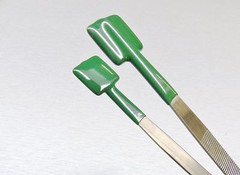 Specialty Tweezers PVC Coated Forceps Flat Tips Safe Rubber NON Marring Holding