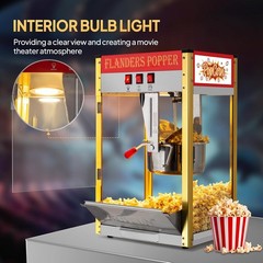 ROVSUN 10oz 40 Cups Commercial Popcorn Popper Maker Machine 800W Bar Service
