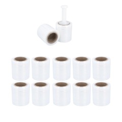 Mini Narrow Banding Stretch Wrap 4″x1000′ 90 Gauge Clear Shrink Film 24 Rolls