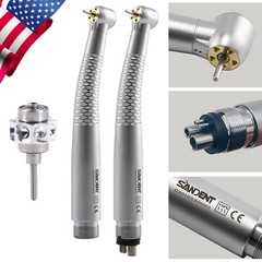 SANDENT Dental 5 LED High Speed Handpiece Single Water Spray 2/4 Hole / Rotor