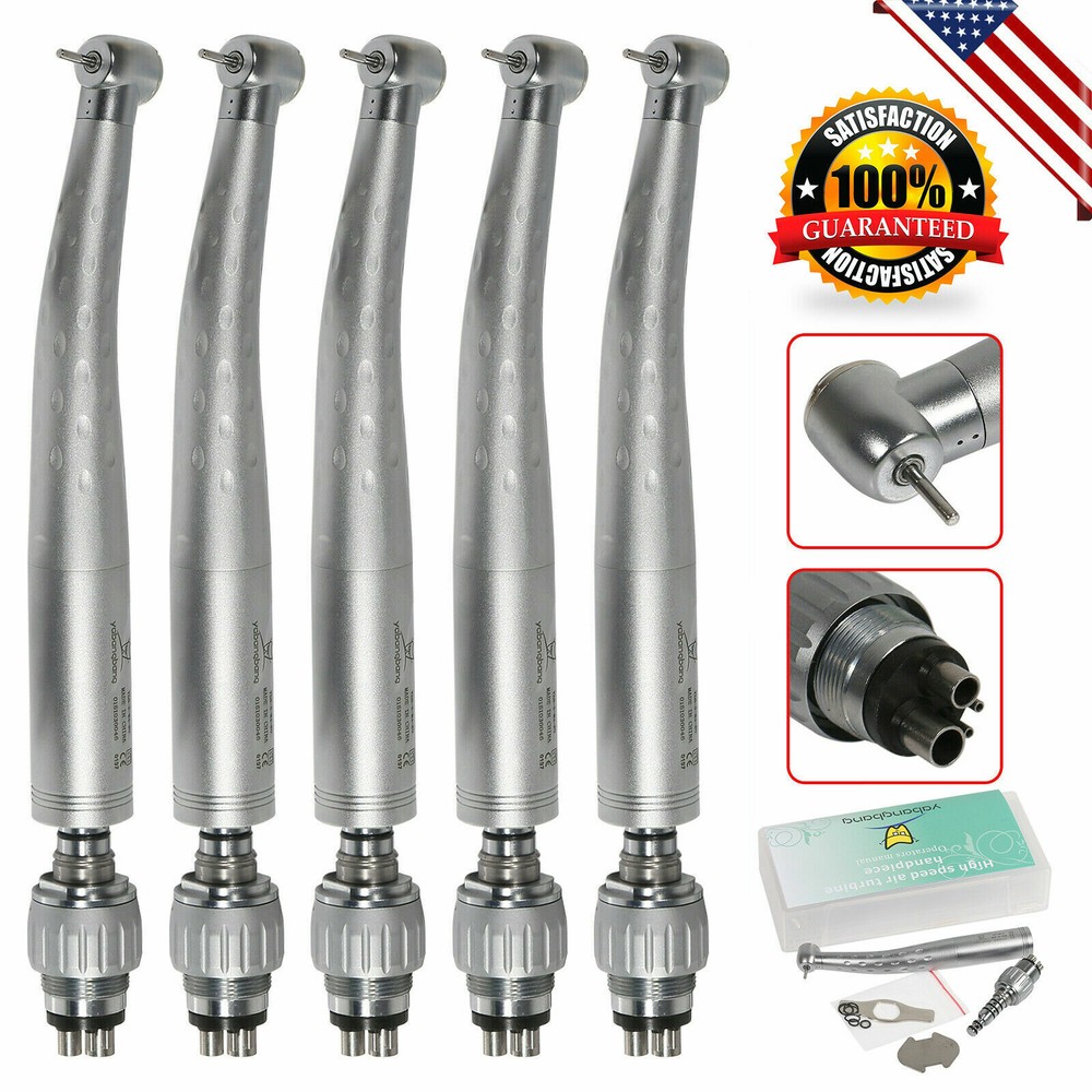 1-5 Dental Standard Turbine High Speed Handpiece and 4Hole Quick Coupler Swivel
