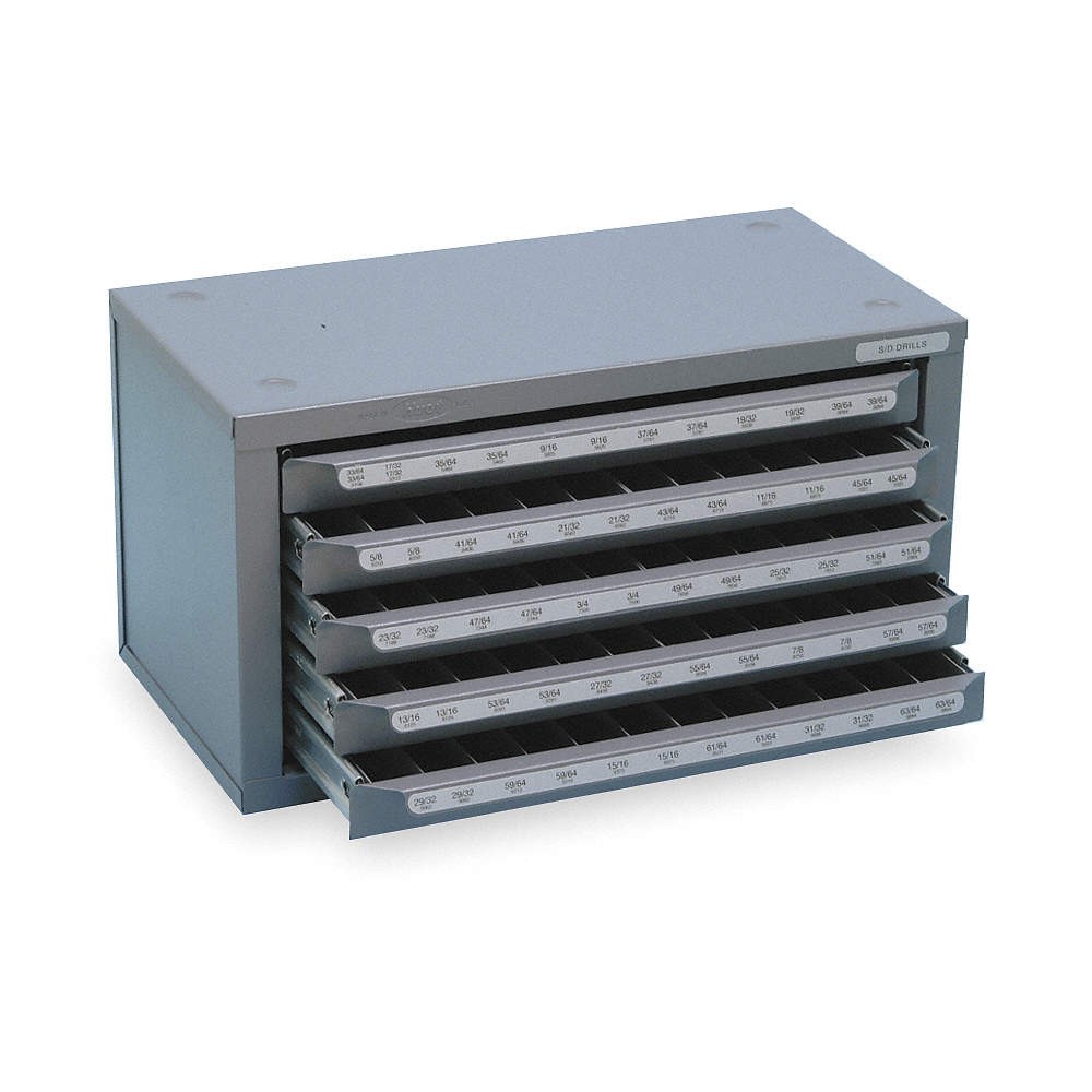 HUOT 13166 Drill Bit Case,Silver and Deming,60pc 2TPY4