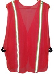Safety Mesh Vest Orange Reflector Top Uni One Size 100% Polyester Biking Jogging