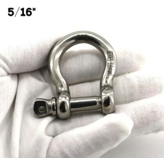 4Pcs 5/16 Clevis Pin D Ring Shackle Bow Anchor Stainlesssteel Heavy Duty Shackle