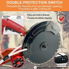 3200W Electric Power Disc Cutter Circular Demo Saw For Wet/Dry Concrete Guide Ro