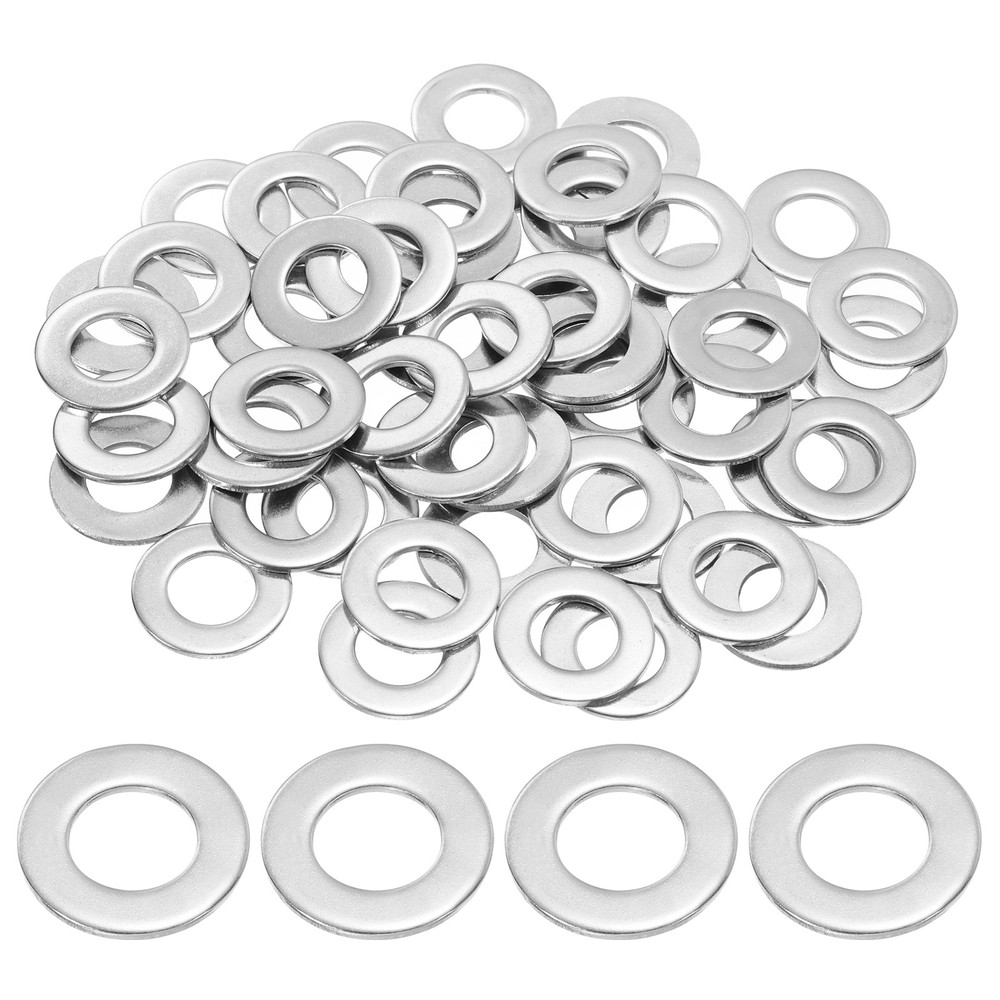 50Pcs M10 x 20mm x 1.5mm 304 Stainless Steel Flat Washers for Screws Bolts