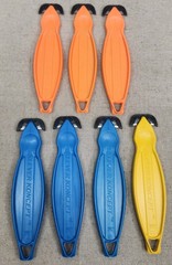 Lot Of 7 NEW KLEVER KONCEPT Safety Box Cutters MADE IN THE U.S.A. Blue Orange