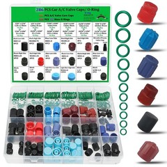 R134a Valve Cap Kit O-ring Assortment OE Spec Fit Dust Particle Protection