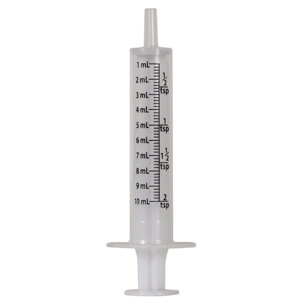Ezy Dose Oral Medicine Syringe Calibrated Dosage Korc Easy to Use 2 Tsp 10 ml