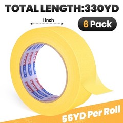 Yellow Painters Tape 14 Days Clean Remove for Home Wall Painting, Building