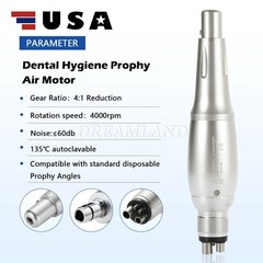 Dental Ultrasonic Air Perio Scaler Handpiece Hygienist 4 Hole w/ 3 Tips Original