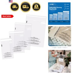 Poly Bag Bundle Combo Pack of 400-6X9, 8X10, 9X12, 11X14 Self Seal Clear Plas…