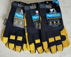 3 Pairs Wells Lamont Men’s HydraHyde Leather Work Gloves Size M L XL XX XXX