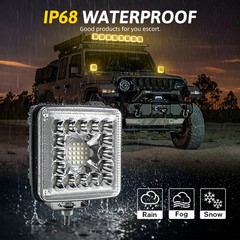 2pcs LED Work Light Flood Lamp 12V 24V for Tractor Truck Dozer Excavator ATV UTV
