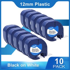 10PK Compatible Dymo LetraTag Refill 91331 Plastic 1/2” Label Tape LT-100H QX50