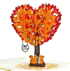 CUTPOPUP 3D Pop 5.9 inches x x 0.2 inches, Fall Heart Tree-6x6in