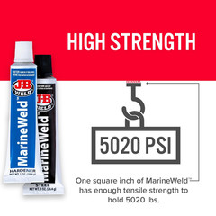 JB Weld MarineWeld Epoxy 2oz Waterproof Strong Bond Repair Adhesive