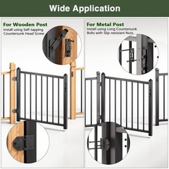 DIY DECK Deck Railing Gate Stainless Steel Black Textured Powder-Coat Finish …