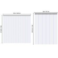 VEVOR Strip Curtain PVC Door Curtain 38″ x 84″-96″ x 96″ Cooler Freezer Plastic