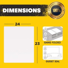 Aluf Plastics 7-10 Gallon 1 Mil Thick Clear Heavy Duty – 24 X 23 – Of 500